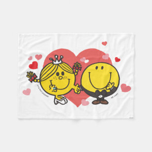 Mr. Happy & Little Miss Sunshine Wedding Fleece Blanket