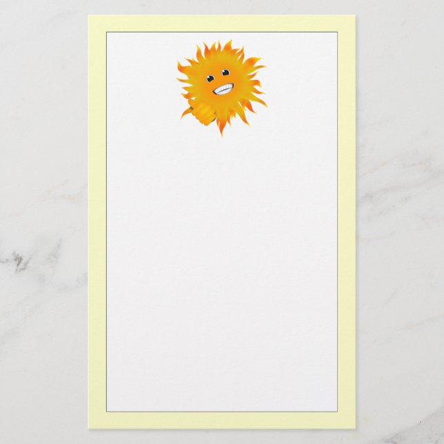Mr Happy Sunshine - Thumbs Up Stationery (Front)