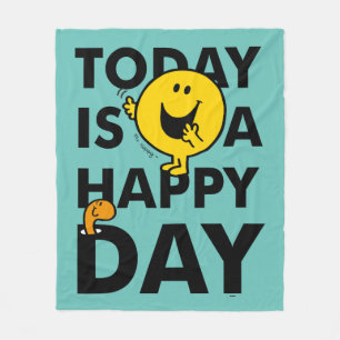 Mr. Happy Today is a Happy Day Fleece Blanket