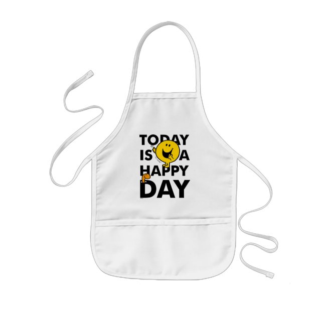 Mr. Happy | Today is a Happy Day Kids Apron (Front)