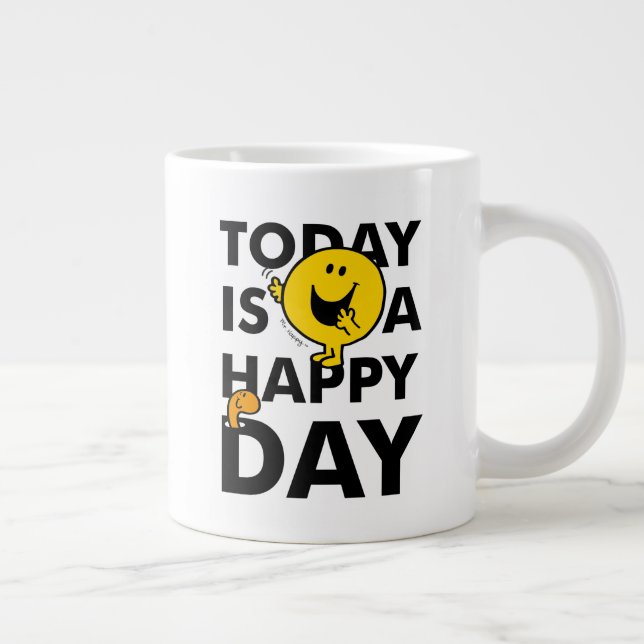Mr. Happy | Today is a Happy Day Large Coffee Mug (Right)