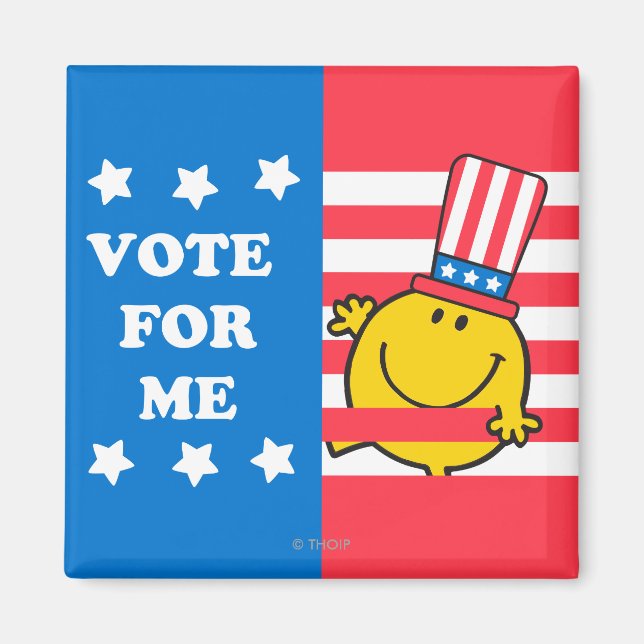 Mr. Happy Vote For Me Flag Magnet (Front)