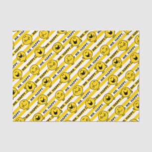 Mr Happy Yellow Stripes Pattern Tissue Paper
