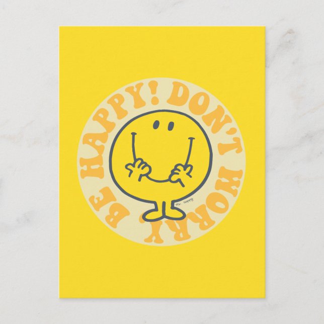 Mr. Happy's Happy Motto Postcard (Front)