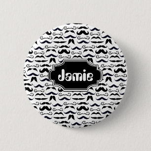 Mr. Hipster Moustache Vintage Retro 6 Cm Round Badge