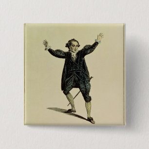 Mr Holman in the Character of Romeo, pub. 1784 15 Cm Square Badge