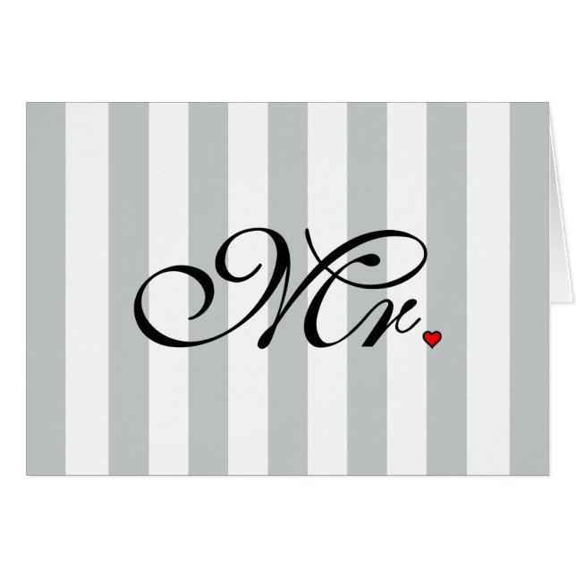 Mr. Husband Groom Click to Customise Colour Stripe (Front Horizontal)