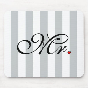 Mr. Husband Groom Click to Customise Colour Stripe Mouse Pad