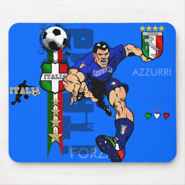 Mr Italian Stallion Forza Azzurri Italy 2010 gifts Mouse Pad (Front)