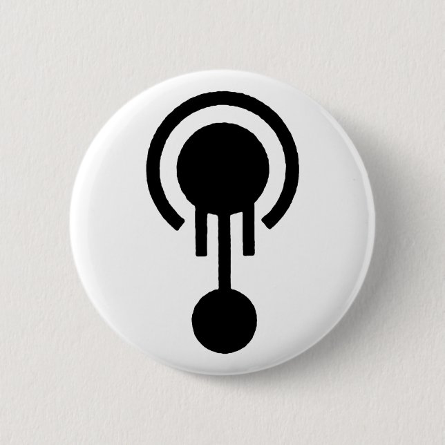 Mr. Jellyfish Crop Circle Logo 6 Cm Round Badge (Front)