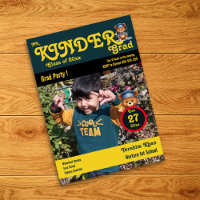 Mr kinder grad Cute Yellow Photo Magazine Cover 