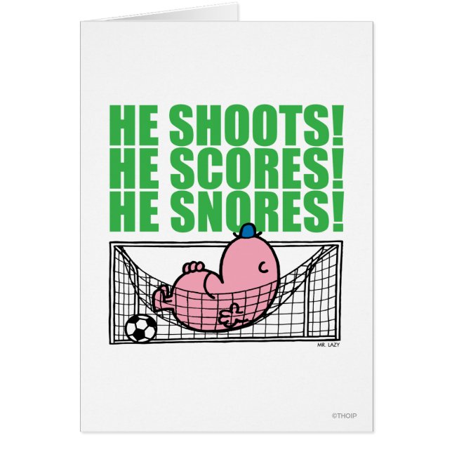 Mr. Lazy Napping In A Soccer Goal (Front)