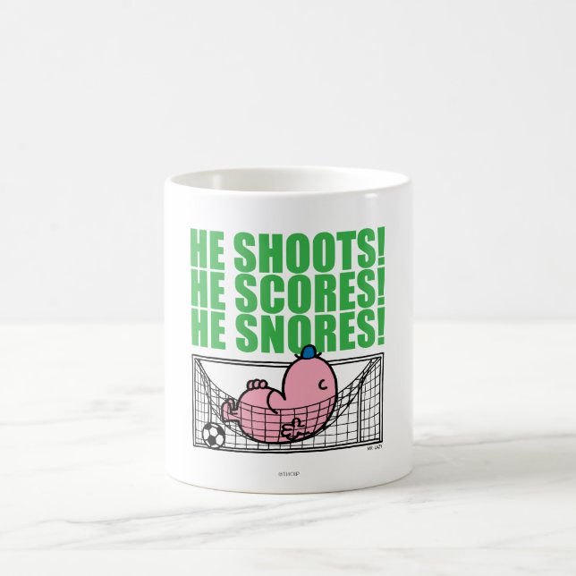 Mr. Lazy Napping In A Soccer Goal Coffee Mug (Center)