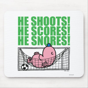 Mr. Lazy Napping In A Soccer Goal Mouse Pad