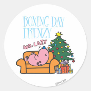 Mr. Lazy Resting On A Couch Classic Round Sticker