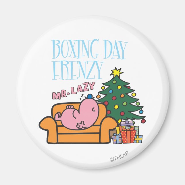 Mr. Lazy Resting On A Couch Magnet (Front)