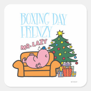 Mr. Lazy Resting On A Couch Square Sticker