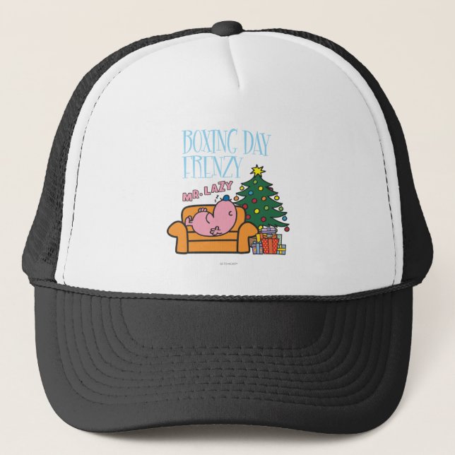 Mr. Lazy Resting On A Couch Trucker Hat (Front)