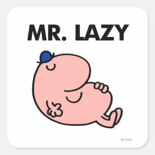 Mr. Lazy Snoozing Away Square Sticker