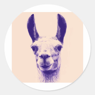 Mr Llama Classic Round Sticker