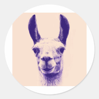 Mr Llama Classic Round Sticker