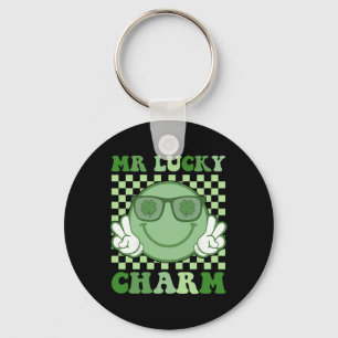 Mr Lucky Charm Suspenders St Patricks Day Boys Kid Key Ring