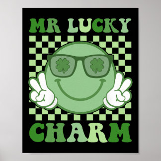 Mr Lucky Charm Suspenders St Patricks Day Boys Kid Poster