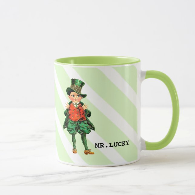 Mr. Lucky | Custom Name St. Patrick's Day Gift  Mug (Right)