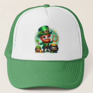 Mr. Lucky St Patrick's Day Leprechaun Trucker Hat