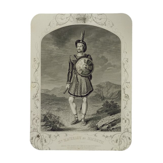 Mr Macready as Macbeth, Act I Scene 3, in the play Magnet (Vertical)