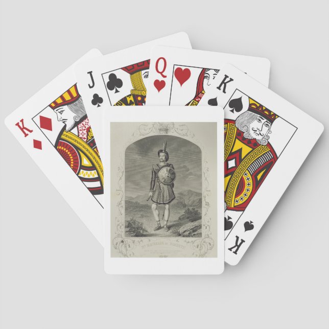 Mr Macready as Macbeth, Act I Scene 3, in the play Playing Cards (Back)