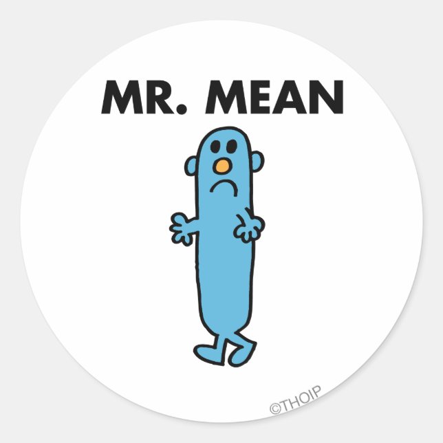 Mr. Mean | Classic Pose Classic Round Sticker (Front)