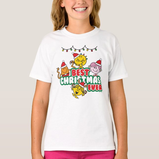 Mr Men Little Miss Best Christmas Ever T-Shirt (Front)