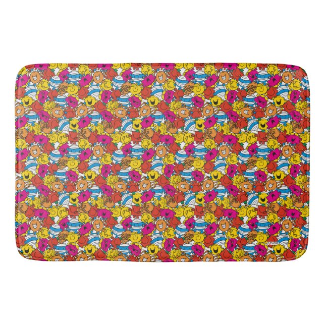 Mr Men & Little Miss | Bright Smiling Faces Bath Mat (Front)