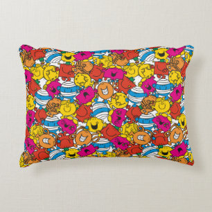 Mr Men & Little Miss   Bright Smiling Faces Decorative Cushion