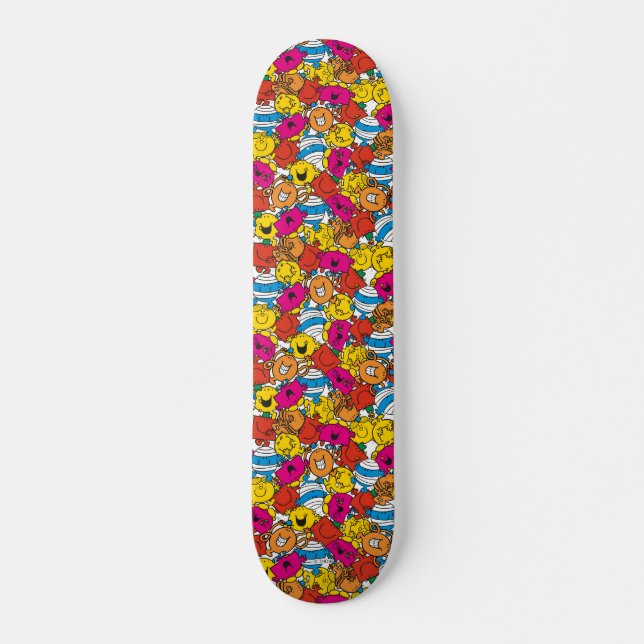 Mr Men & Little Miss | Bright Smiling Faces Skateboard (Front)