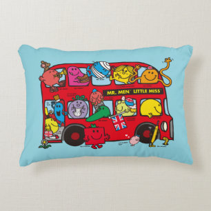 Mr. Men & Little Miss Bus Decorative Cushion