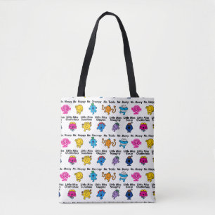 Mr Men & Little Miss Character Names Tote Bag
