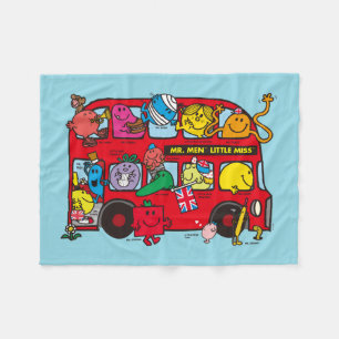 Mr. Men & Little Miss Crowded Bus Fleece Blanket