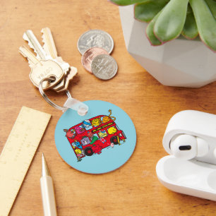 Mr. Men & Little Miss Crowded Bus Key Ring