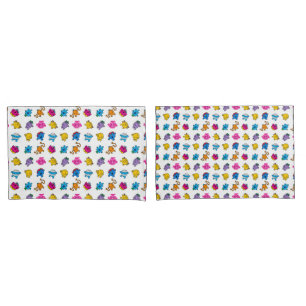 Mr Men & Little Miss   Dancing Neon Pattern Pillowcase