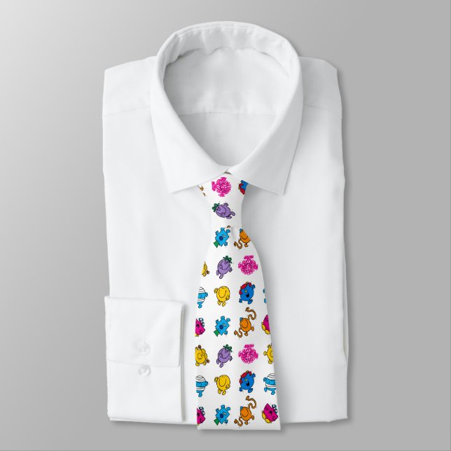 Mr Men & Little Miss | Dancing Neon Pattern Tie (Tied)
