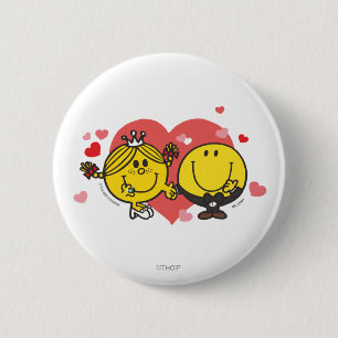 Mr. Men Little Miss Happy Sunshine Wedding 6 Cm Round Badge