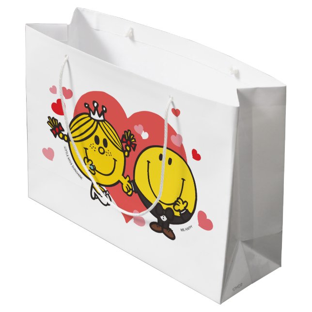 Mr. Men Little Miss Happy Sunshine Wedding Large Gift Bag (Back Angled)