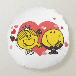 Mr. Men Little Miss Happy Sunshine Wedding Round Cushion