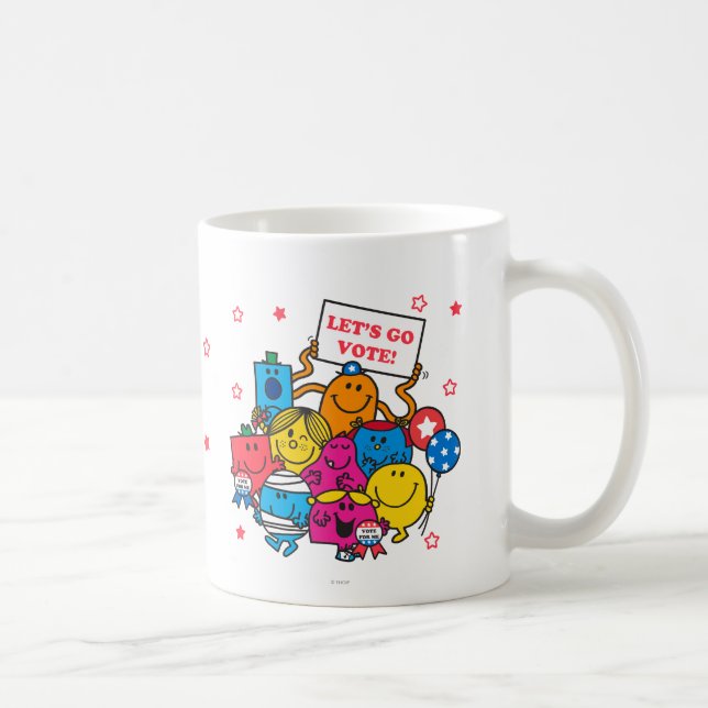 Mr. Men Little Miss Let's Go Vote! Coffee Mug (Right)