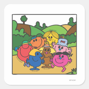 Mr. Men & Little Miss Mother's Day Square Sticker