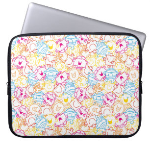 Mr Men & Little Miss   Neon Colours Pattern Laptop Sleeve