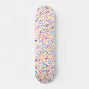Mr Men & Little Miss   Neon Colours Pattern Skateboard
