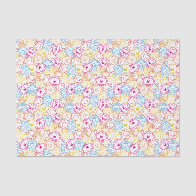 Mr Men & Little Miss | Neon Colours Pattern Tissue Paper (Front)